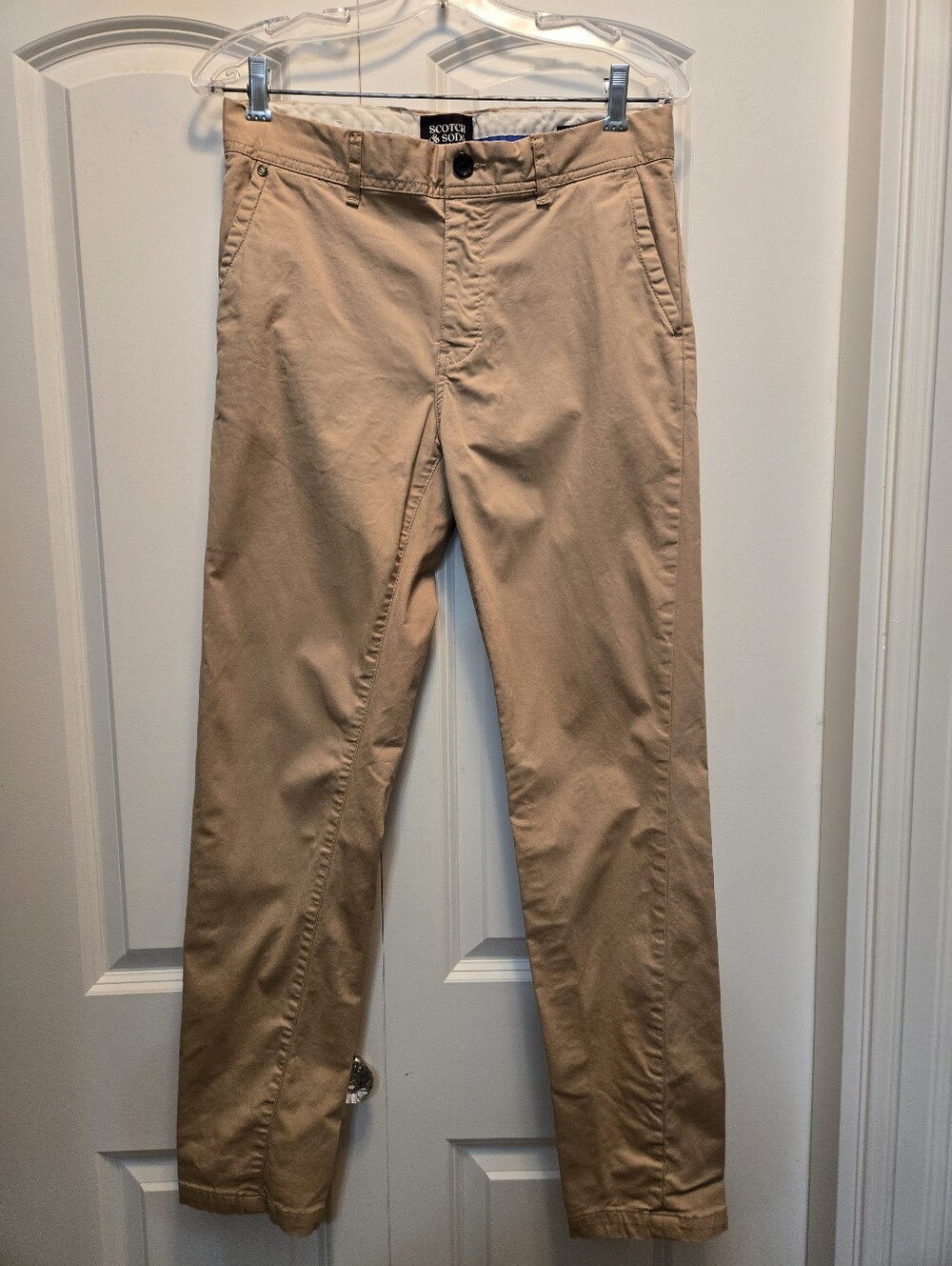 Scotch & Soda Tan Chino Pants with Branded Patch - Picture 5 of 16